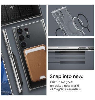 SAMSUNG GALAXY S23 ULTRA PREMIUM ULTRA HYBRID MAGSAFE CASE CLEAR | SPIGEN