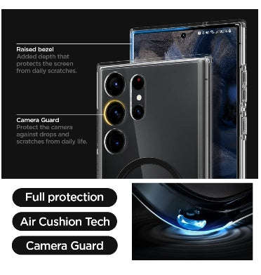 SAMSUNG GALAXY S23 ULTRA PREMIUM ULTRA HYBRID MAGSAFE CASE CLEAR | SPIGEN