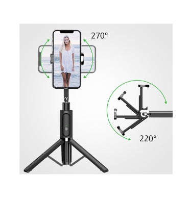 ATUMTEK TRIPOD SELFIE STICK WITH BLUETOOTH REMOTE BLACK