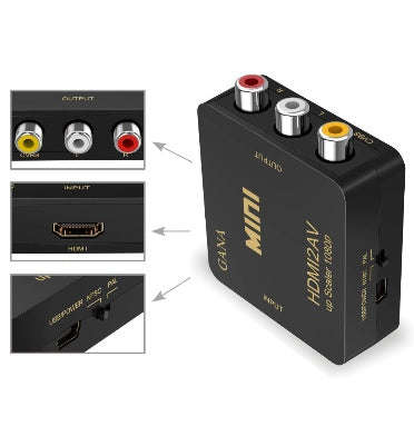HDMI TO 3RCA 1080P VIDEO AUDIO CONVERTER ADAPTER | GANA