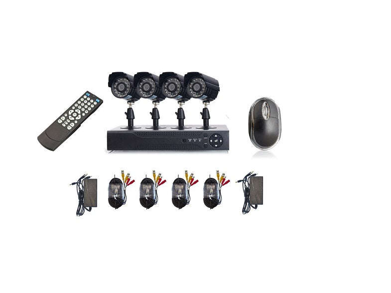 4 Channel CCTV Security Camera System DVR Kit w/ Internet 3G Phone Viewing and HDMI (4ch)