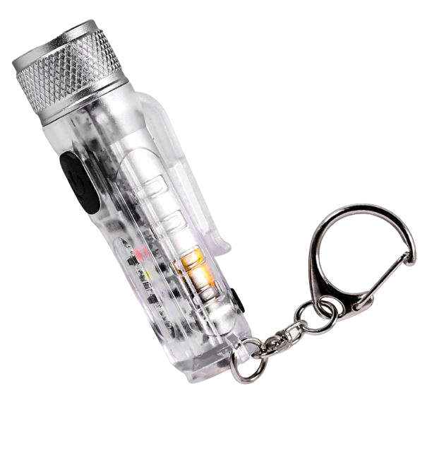 Mini Transparent Magnetic Flashlight Keychain
