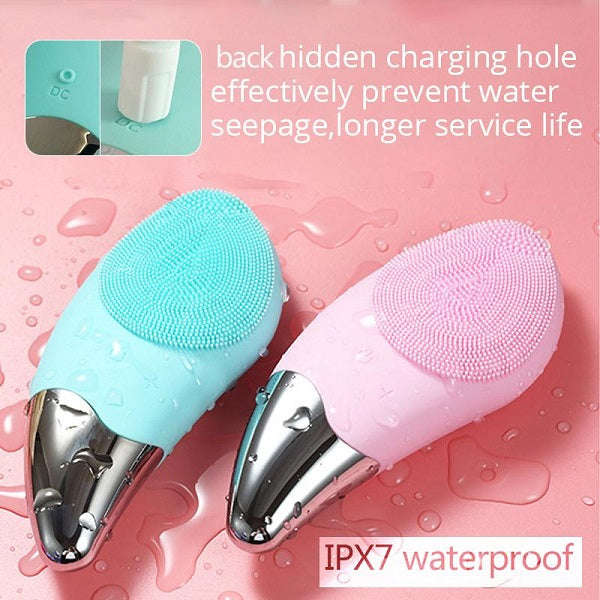 Electric, Waterproof Silicone Face Cleaning Brush