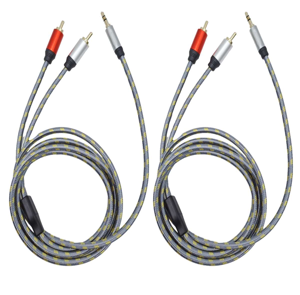 TRS 3.5mm To 2 RCA Audio Cable(2 Pack)