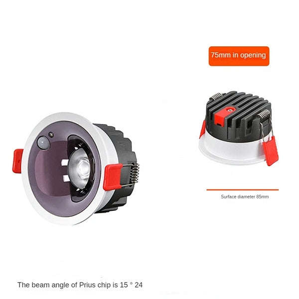 12W LED Recessed Downlight with Adjustable Spotlight Lens