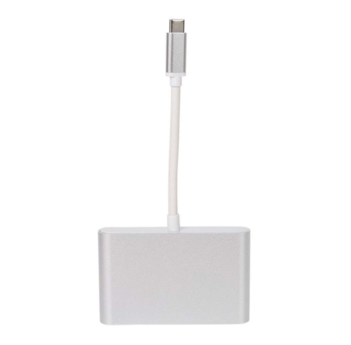 USB 3.1 USB-C Type C to VGA Digital AV USB OTG Charger Adapter - Silver