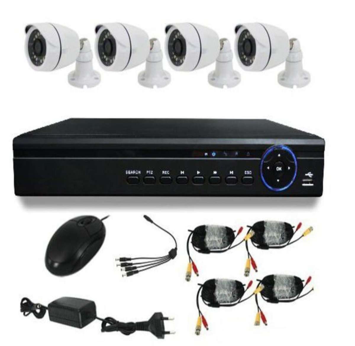 Full HD 4K Wireless Smart Camera - Waterproof 4 Channel CCTV Kit