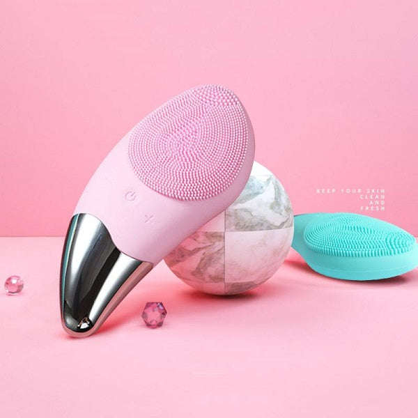Electric, Waterproof Silicone Face Cleaning Brush