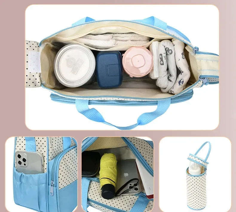5 in 1 Mom & Baby Diaper Bag Nappy Travel Accessory