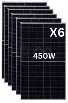 450W SOLAR PANEL MONO SOLAR 6 PACK