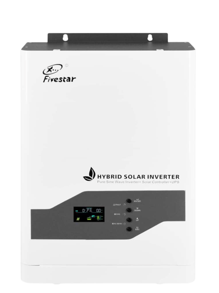 Hybrid inverter 12v 2kva 1500w pwm 60a inverter pure sine wave Fivestar