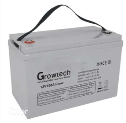 100 AH 12V GROWTECH DEEP CYCLE GEL BATTERY (500 CYCLES @50% DOD)