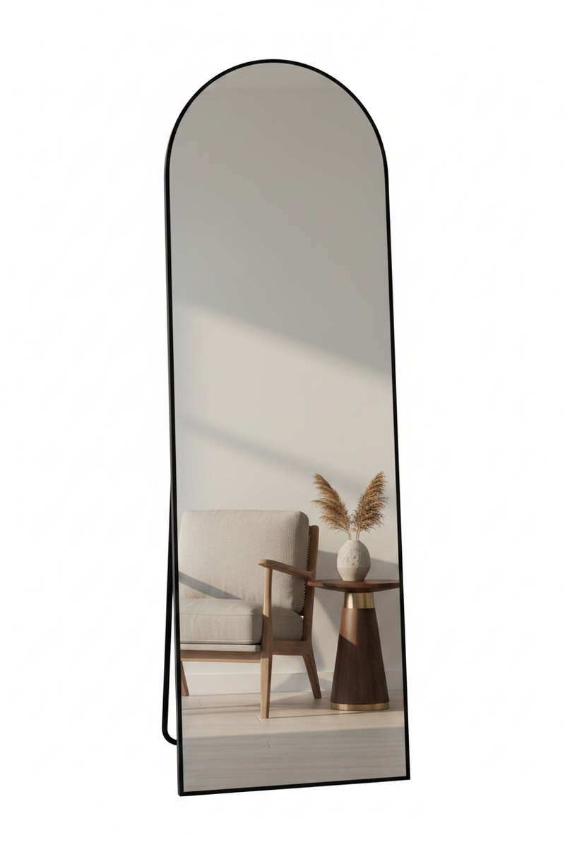 Freestanding Full Length Mirror with Black or Gold Frame