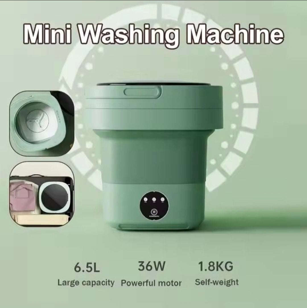 Portable 6.5L Foldable Mini Washing Machine  Baby & Delicate Clothes Washer