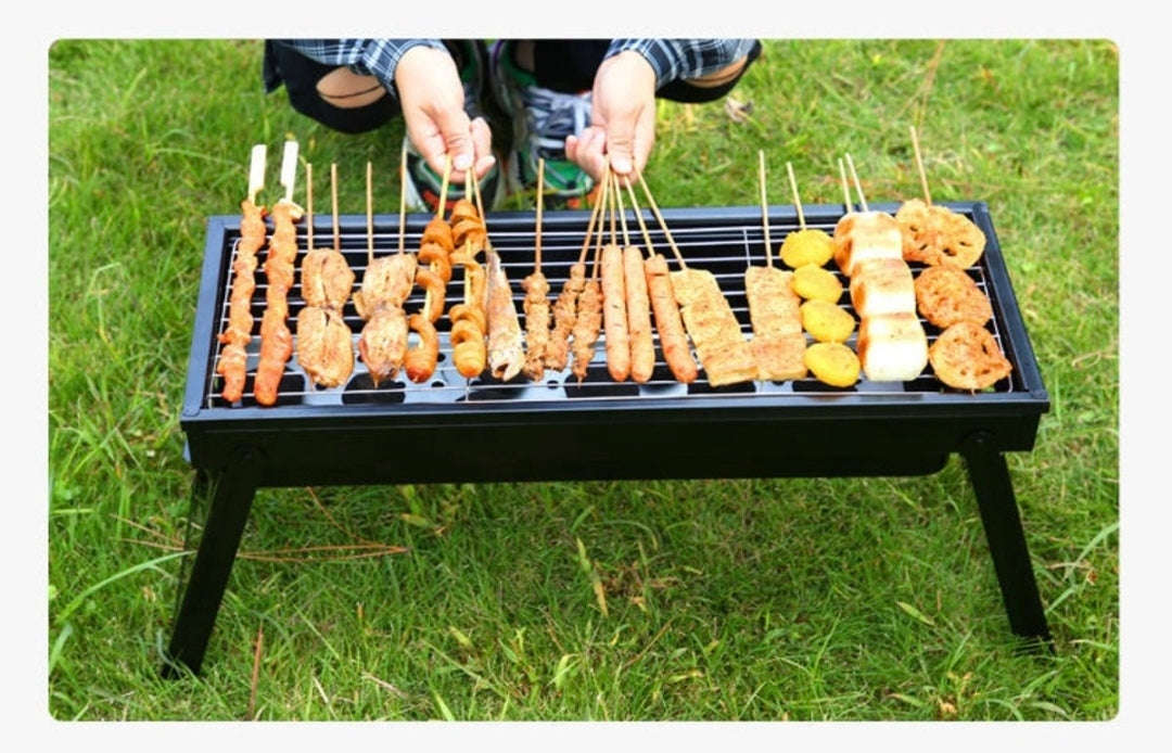 Portable BBQ Braai Stand  Foldable Charcoal Grill for Camping & Outdoor
