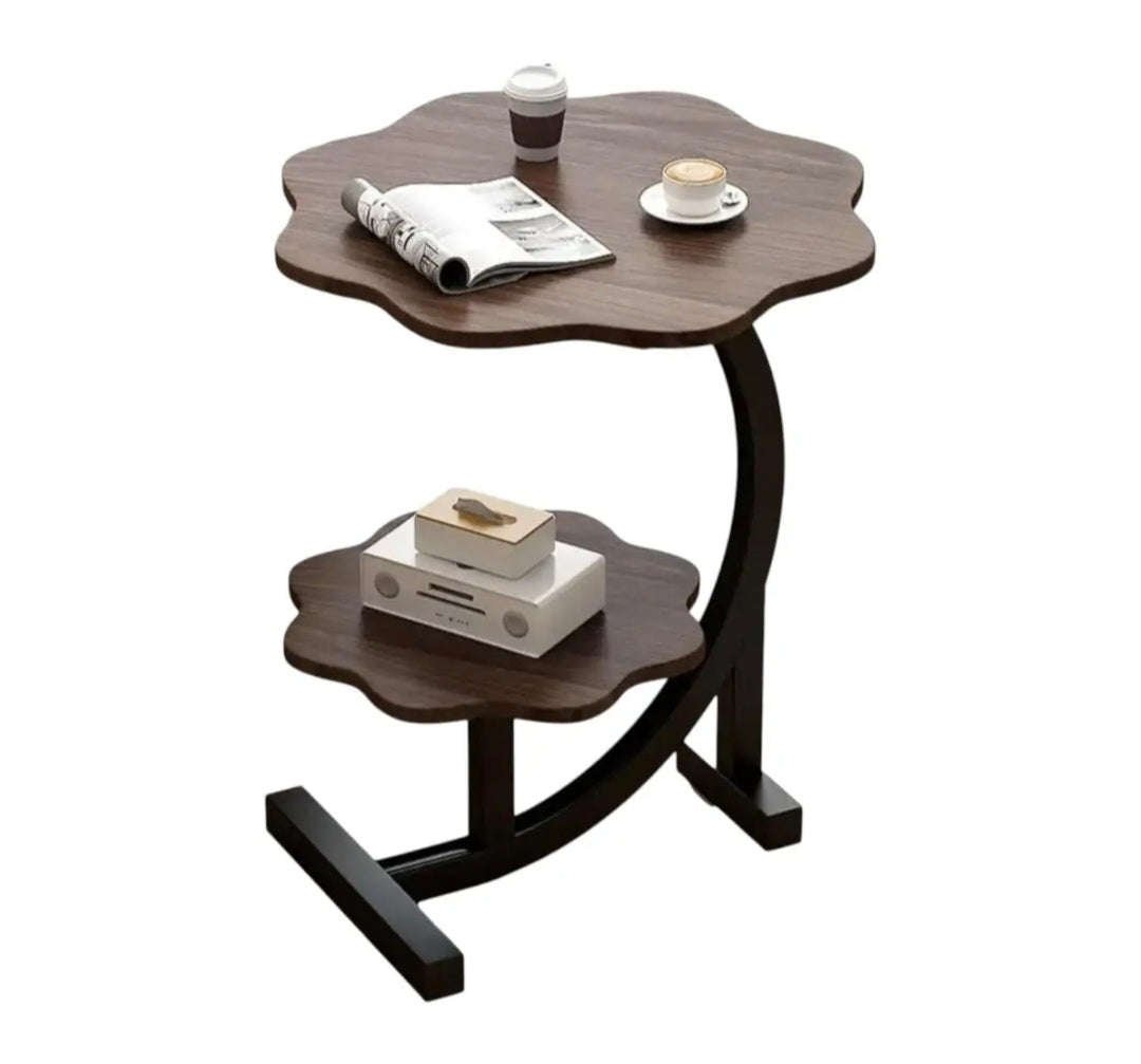 Flower-Shaped 2-Tier Side Table
