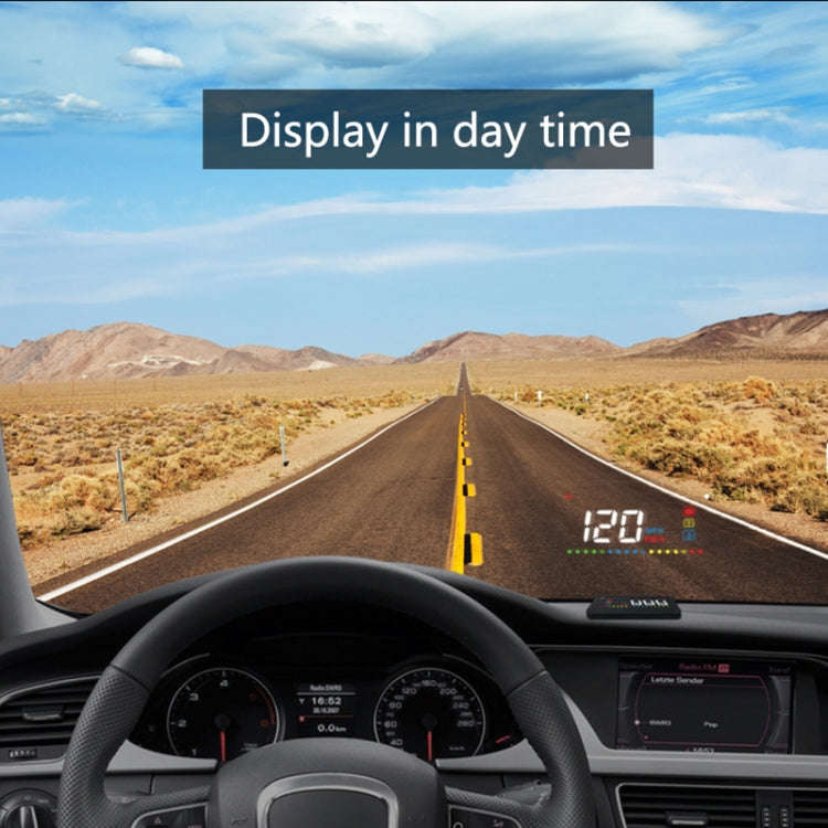 A200 OBD2 3.5 inch Vehicle-mounted Head Up Display Security System, Support Car Speed / Engine Re...