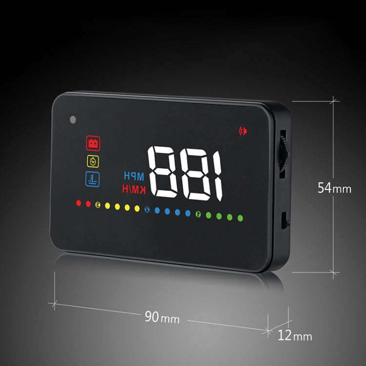 A200 OBD2 3.5 inch Vehicle-mounted Head Up Display Security System, Support Car Speed / Engine Re...