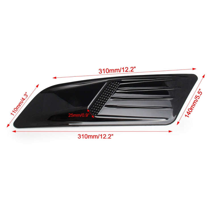 2 PCS Car Decorative Air Flow Intake Scoop Bonnet Side Fender Vent Hood Set for Ford Mustang 2015...