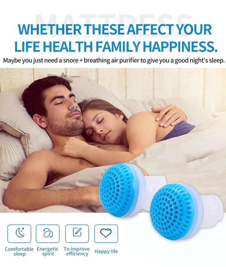2 PCS 2 in 1 ABS Silicone Anti Snoring Air Purifier