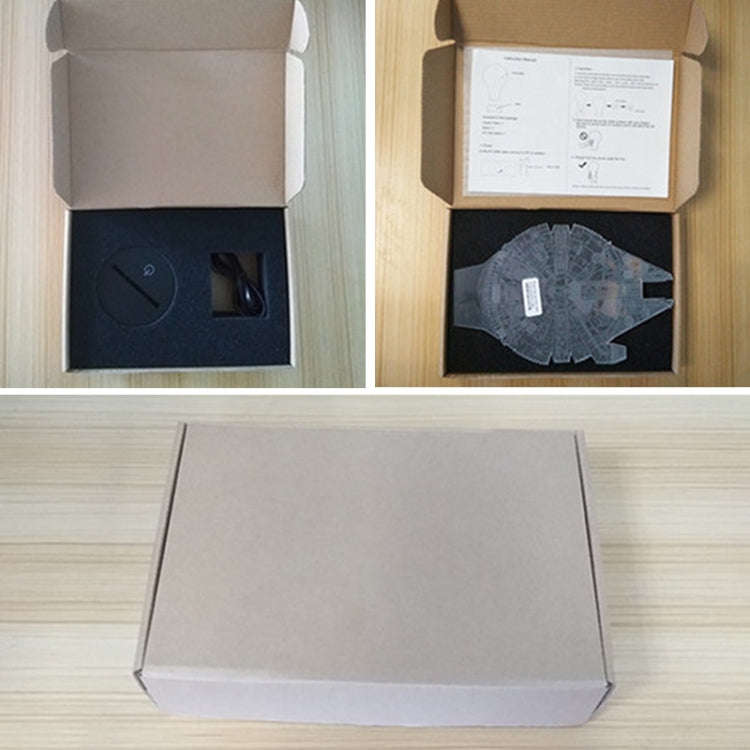 Guitar Shape 3D Colorful LED Vision Light Table Lamp, Crack Touch Version