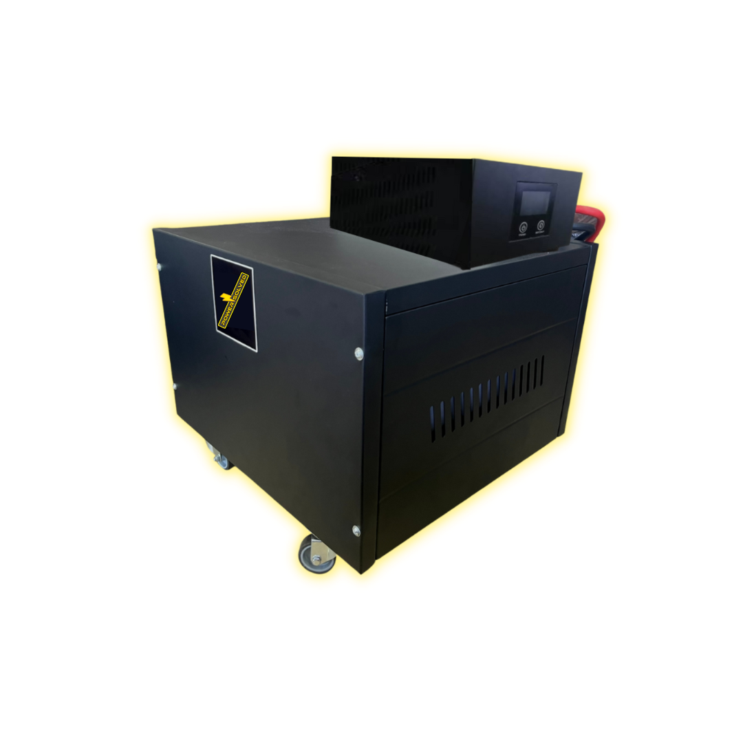 Power Solved Pre-Built Back-up Trolley Inverter UPS Kit - 1KW