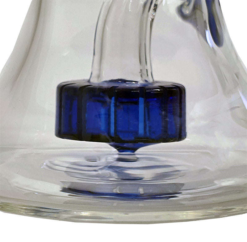 BG009: CLEAR GLASS BONG - 17.5 cm / Green / Glass