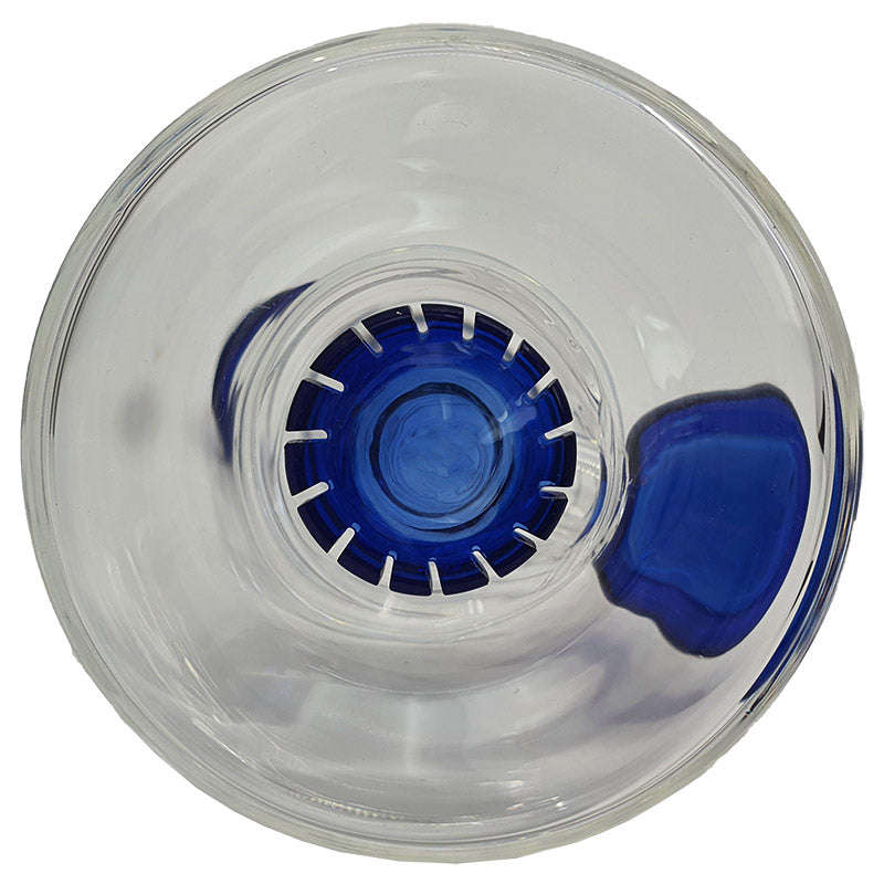 BG009: CLEAR GLASS BONG - 17.5 cm / Green / Glass