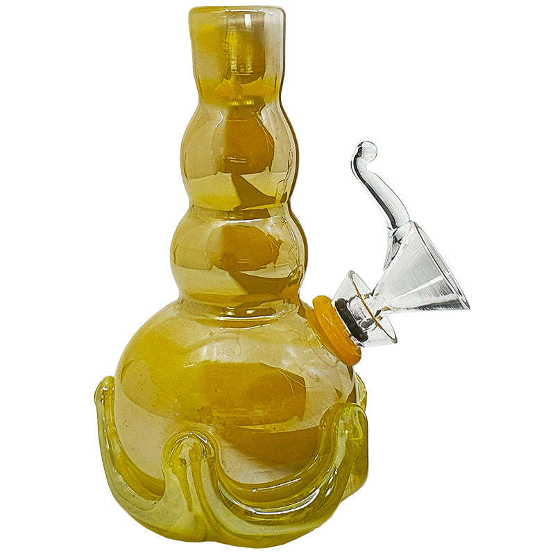 BG606: Colour Glass Bong - 13.5cm / yellow / Glass