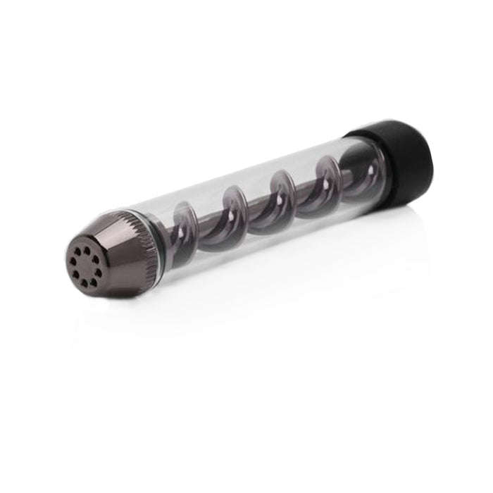 Mini Twisty Glass Blunt pipe - 8.5cm / Gun Metal / mix