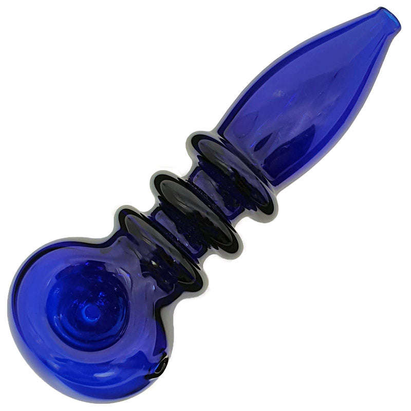 Glass smoking spoon pipe - 12 CM / AMBER / GLASS