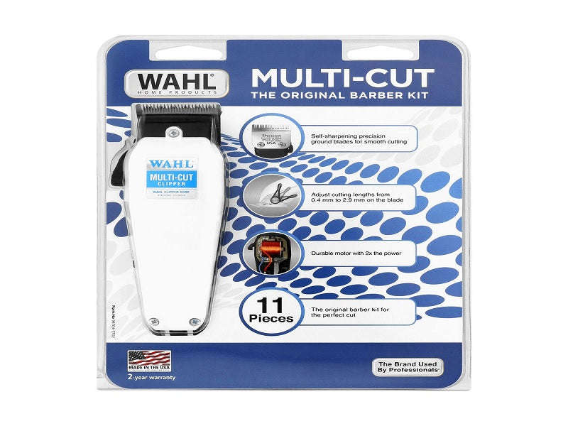 Wahl Multi-Cut Hair Clipper Kit - 11 Piece, 10W Motor, Self-Sharpening Blades