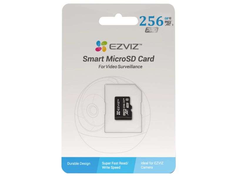 EZVIZ 256GB Pro microSD Card - Class 10 UHS-I, 90MB/s, for CCTV Cameras (307700450)