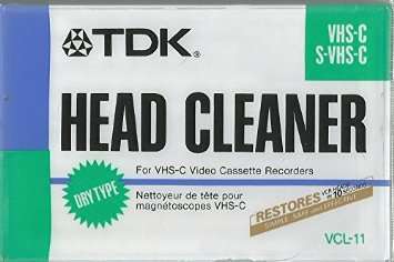 TDK VCL-11 Video Head Cleaner for VHS - Dry Cleaning Cassette