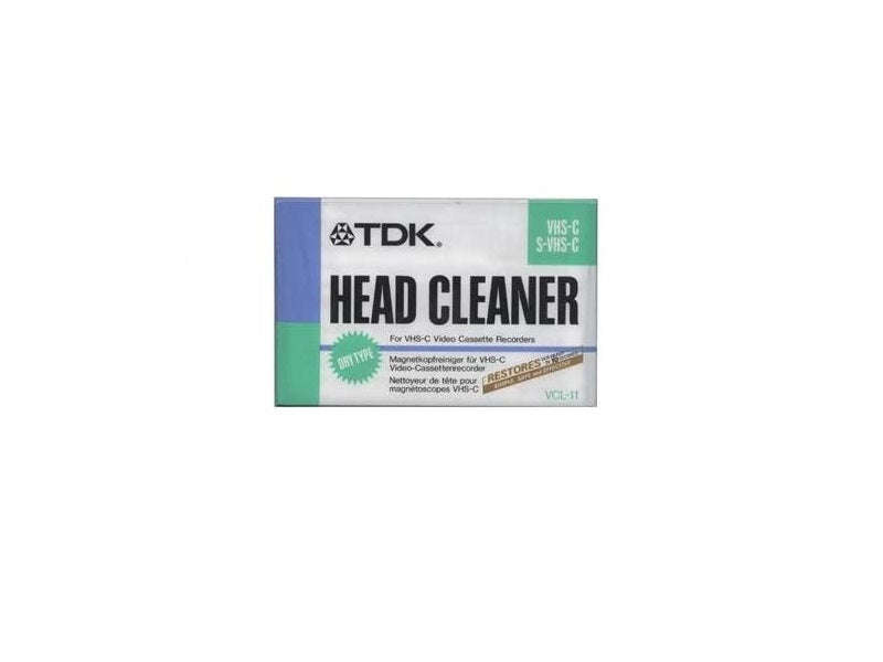 TDK VCL-11 Video Head Cleaner for VHS - Dry Cleaning Cassette