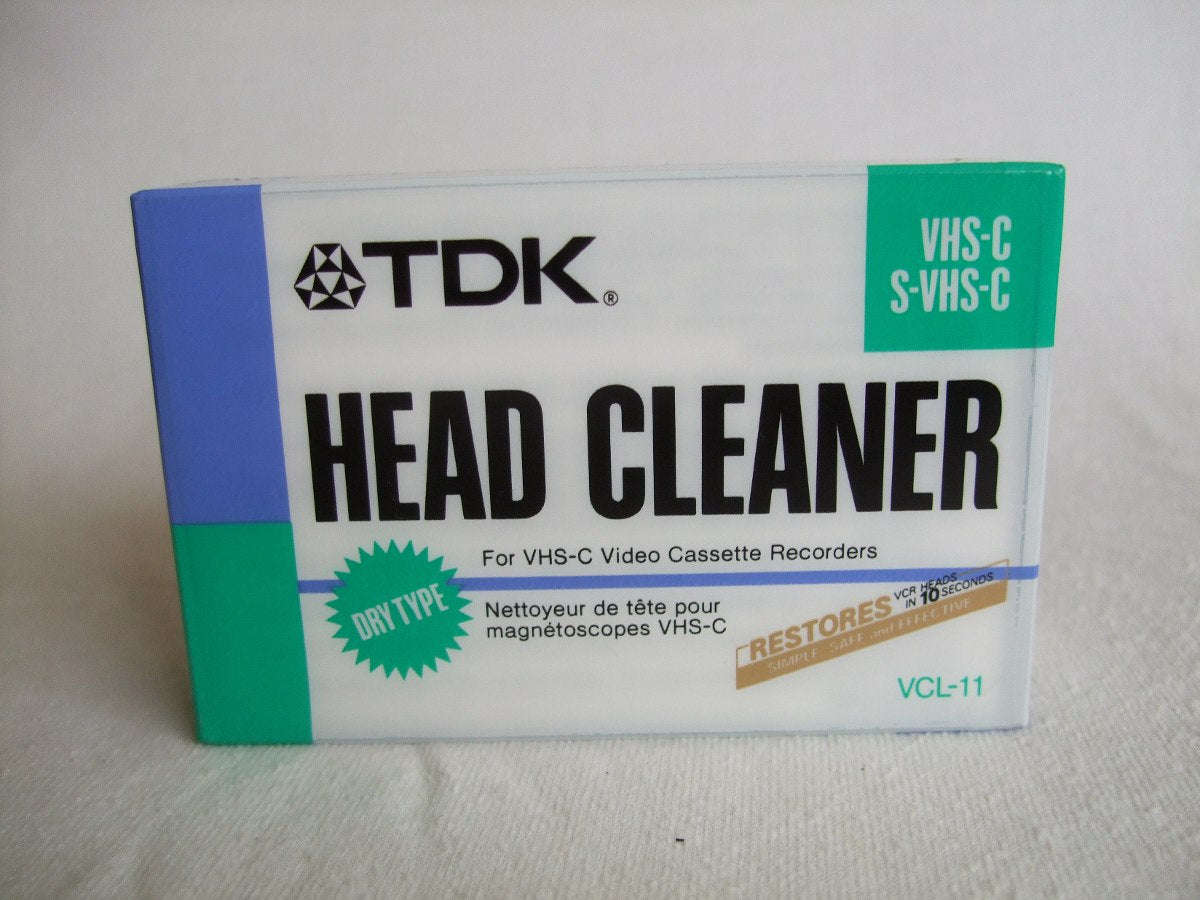 TDK VCL-11 Video Head Cleaner for VHS - Dry Cleaning Cassette