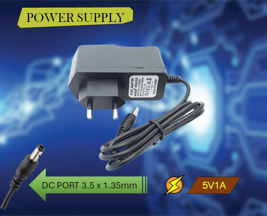 5V 1A DC Power Supply Adapter - 3.5 x 1.35mm Plug, Plug-and-Play