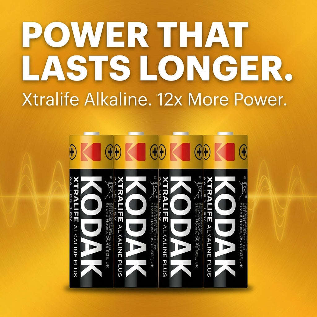 Kodak Super Heavy Duty AAA Zinc Batteries - 4 Pack, 1.5V, Leak-Resistant