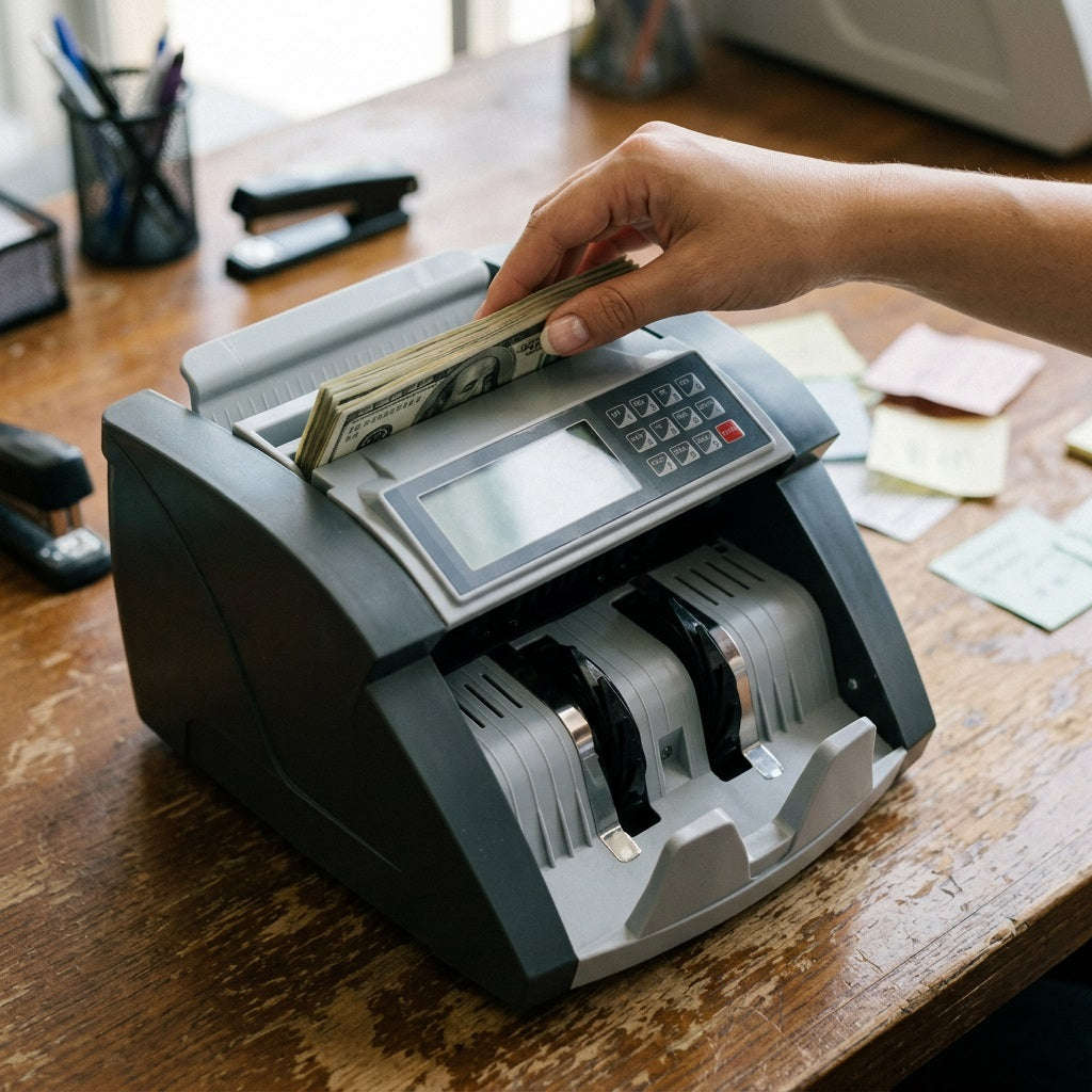 AL-5117 Automatic Money Counter - 1,000+ Notes/Min with UV & MG Counterfeit Detection