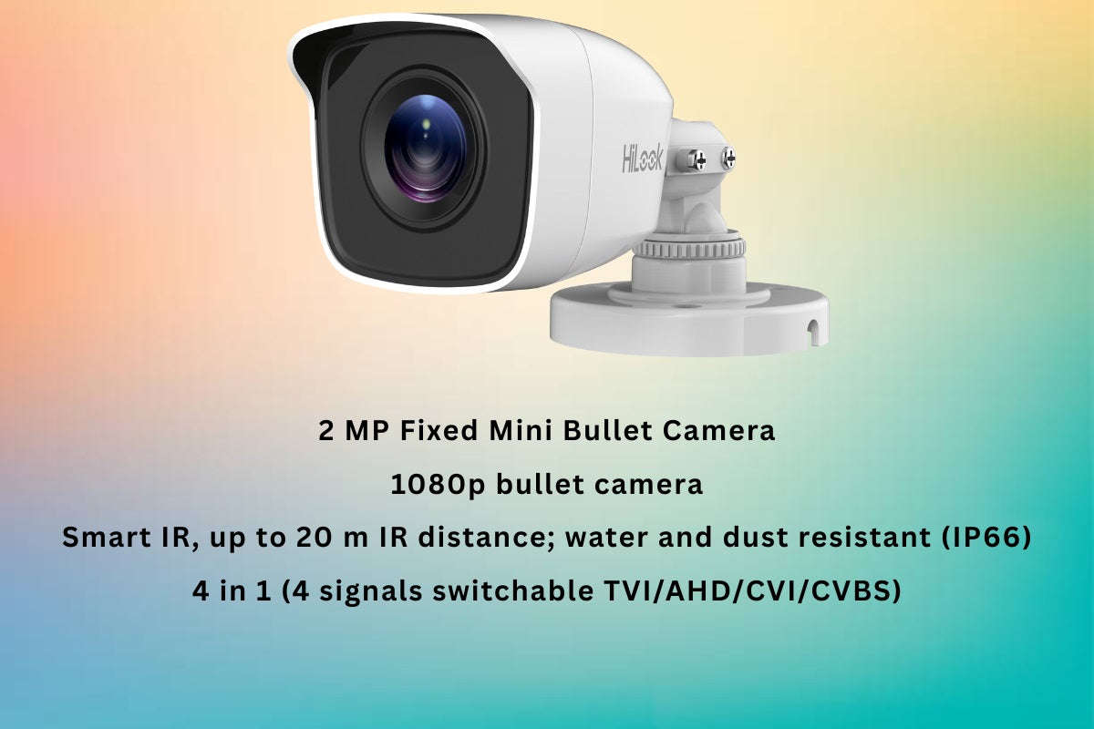 HiLook 4CH 2MP CCTV Kit with 1TB HDD & 100m RG59 Cable Roll