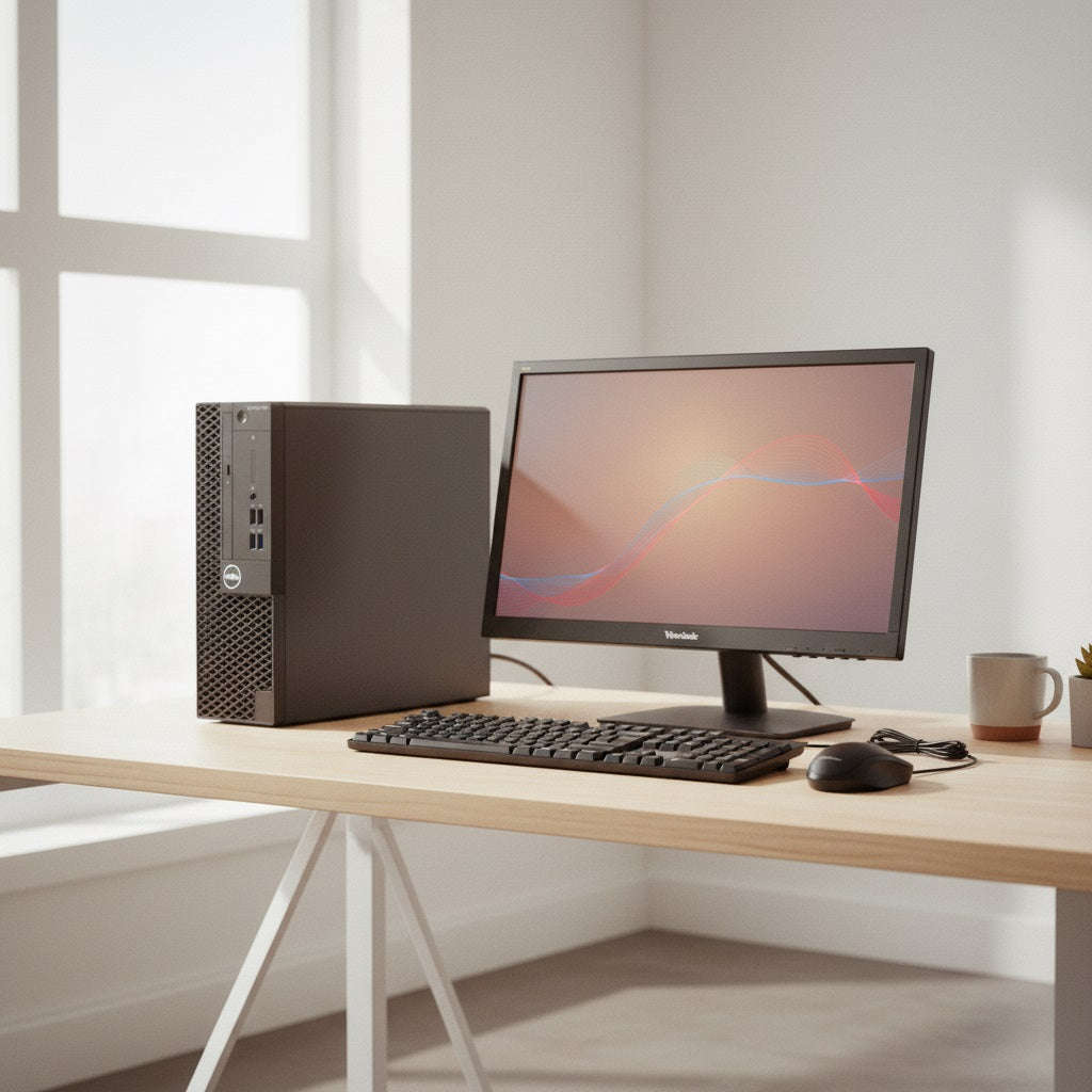 Dell OptiPlex 3060 i5 8th Gen + ViewSonic 19" Monitor Bundle - 8GB, 240GB SSD (Ex-Demo)