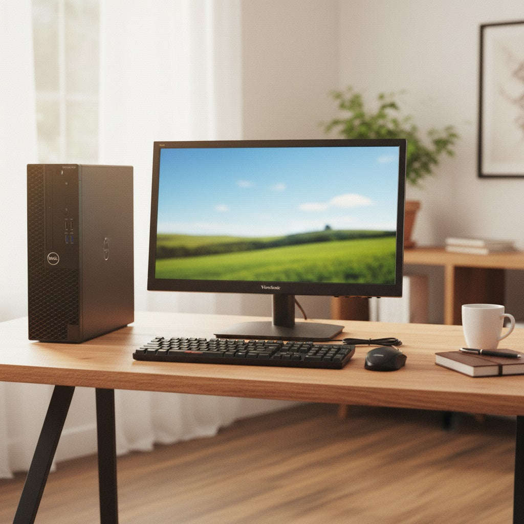 Dell OptiPlex 3060 i5 8th Gen + ViewSonic 19" Monitor Bundle - 8GB, 240GB SSD (Ex-Demo)