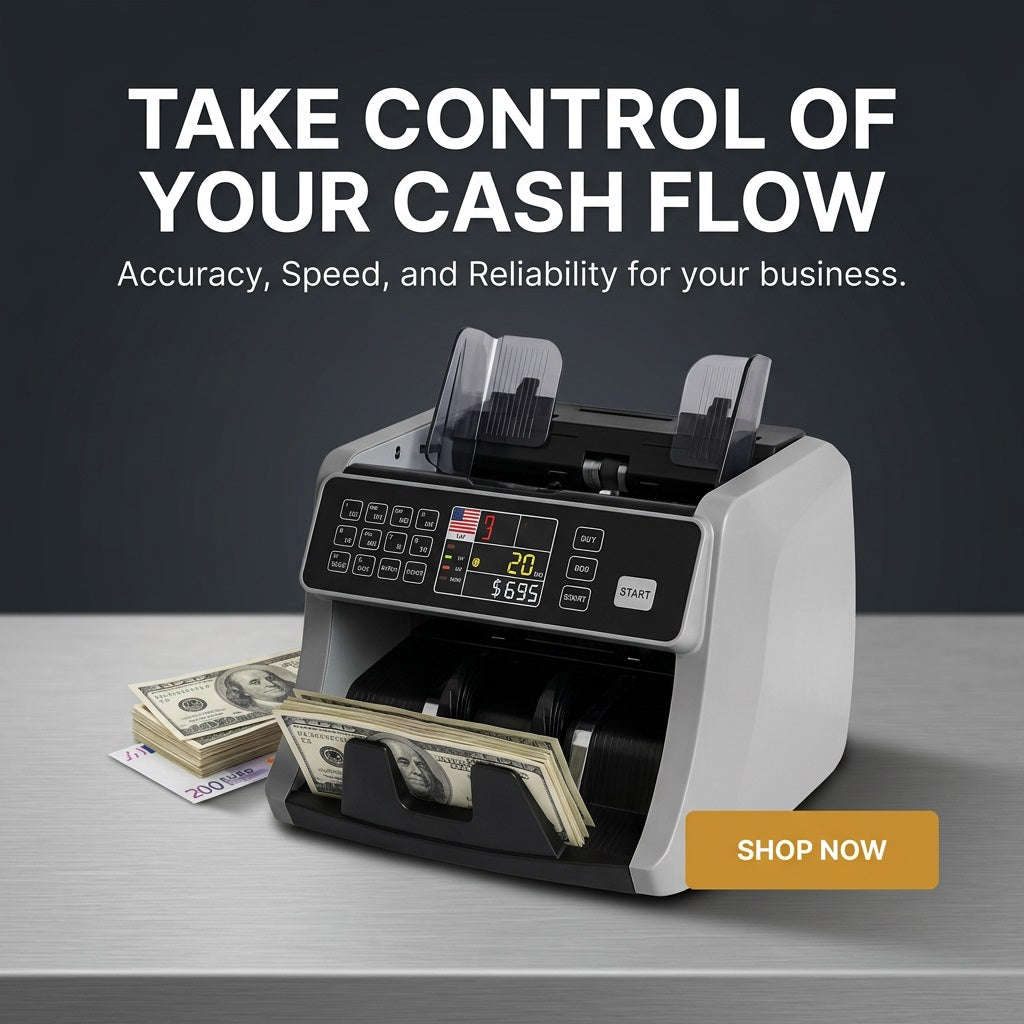 AL-160 Automatic Money Counter - 1,500 Notes/Min with UV, MG & IR Counterfeit Detection