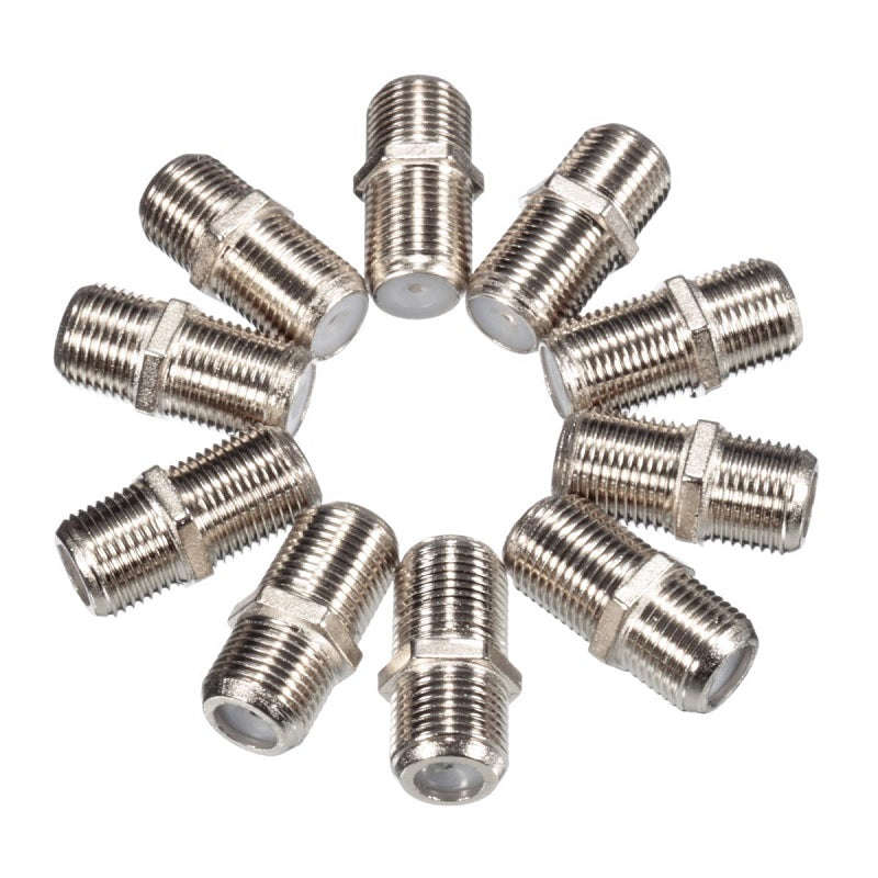 F Connector Barrel Joiner - Female Coax Coupler for RF, Sky Plus HD, Freeview