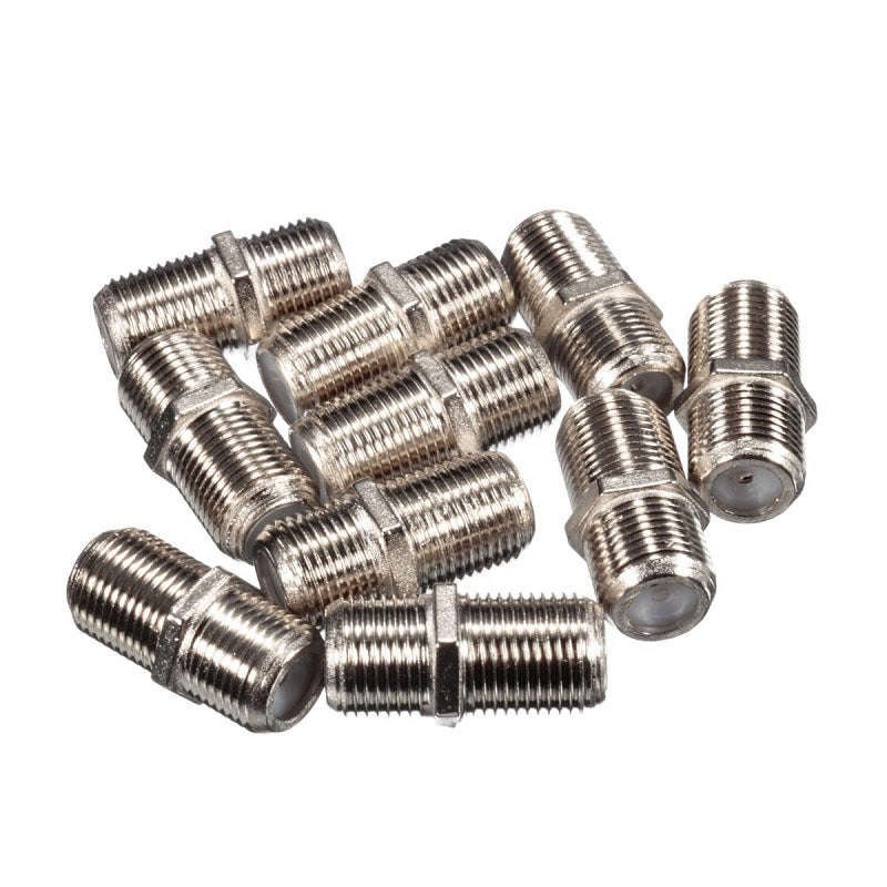 F Connector Barrel Joiner - Female Coax Coupler for RF, Sky Plus HD, Freeview