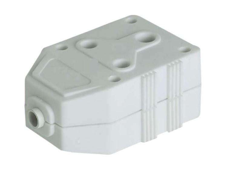Double Janus Coupler 2-Way 3-Pin Plug Adaptor - 250V, 16A, 3500W, Shuttered White