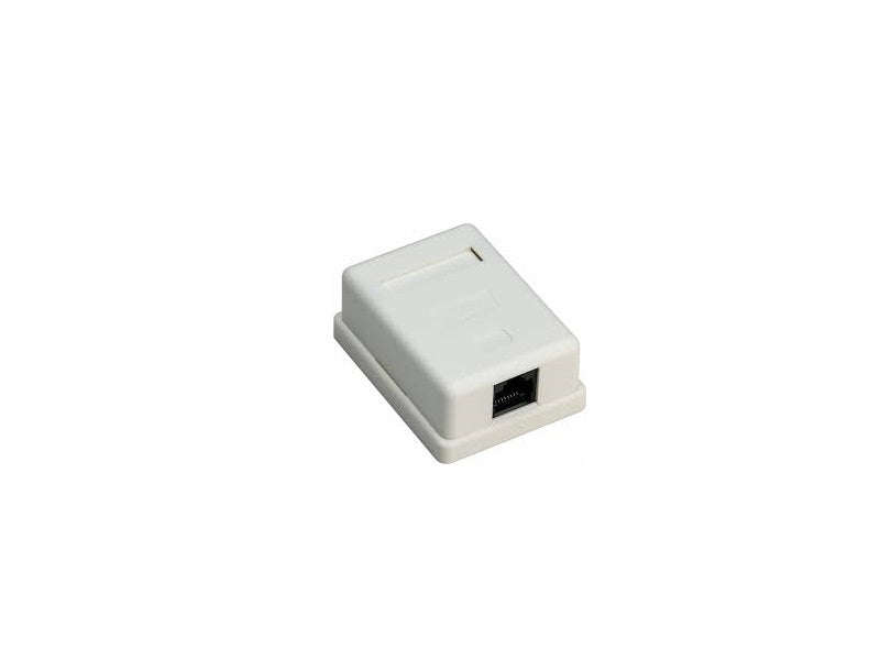 CAT6 Single Port Surface Mount Wall Box - RJ45 UTP 8P8C Keystone (CAT6-BOX-1)