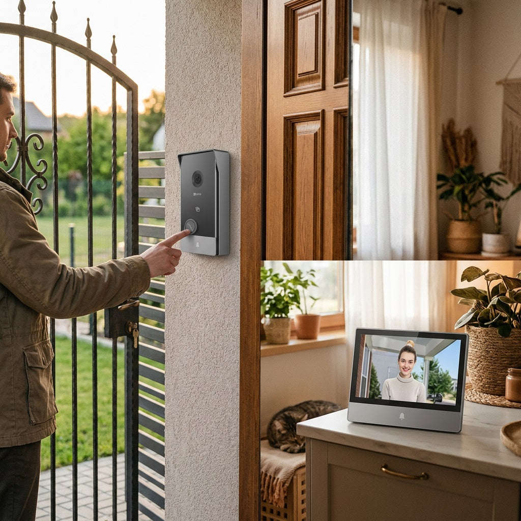 EZVIZ CP7 2K Smart Video Door Phone - App Control, Human Detection