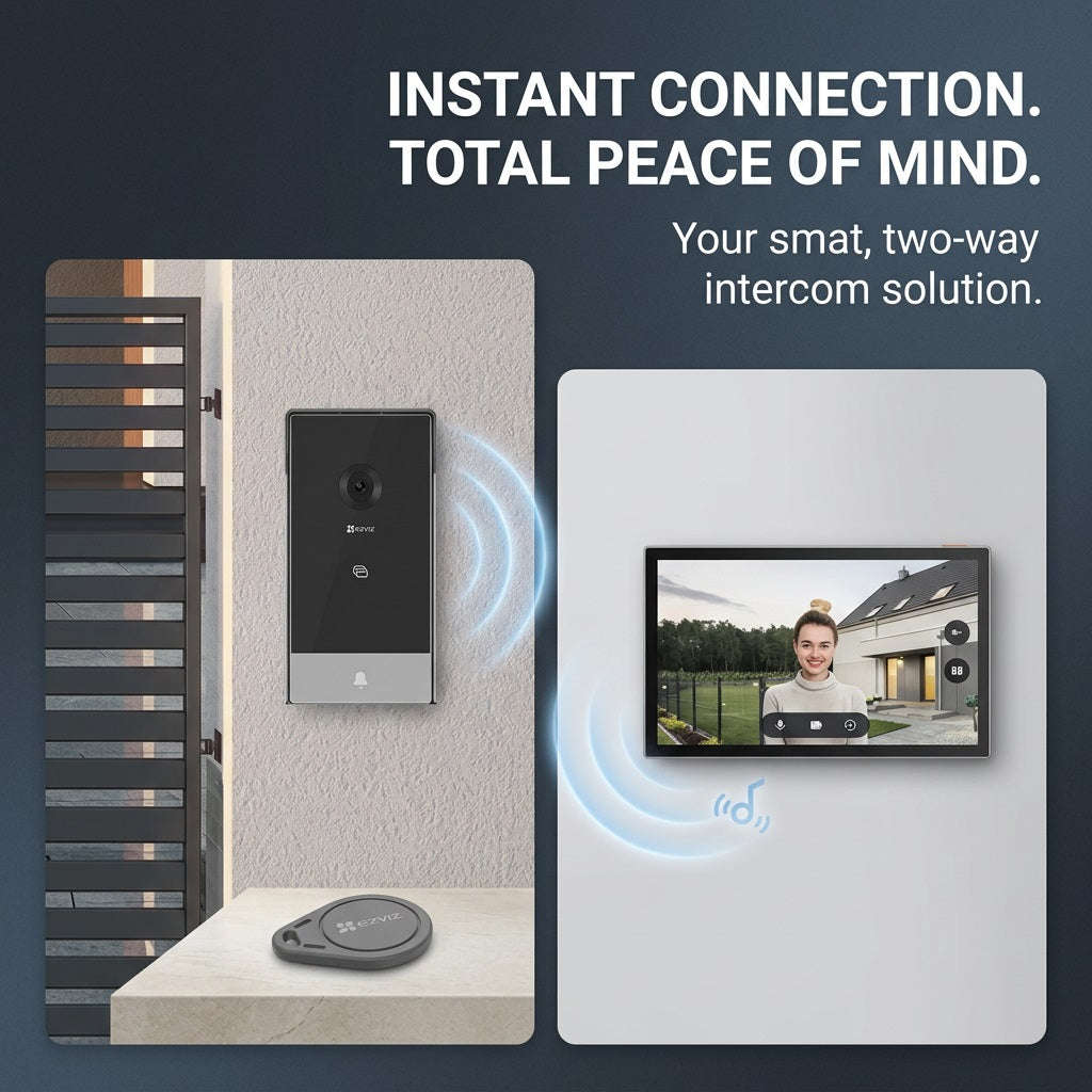 EZVIZ CP7 2K Smart Video Door Phone - App Control, Human Detection