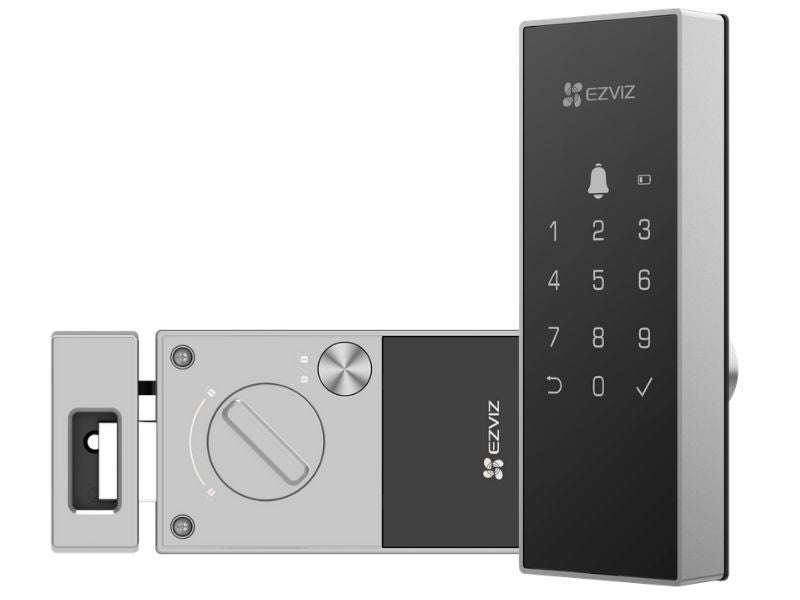 EZVIZ DL03 Pro Smart Lock - Grey, Fingerprint, Wi-Fi, Passcode, App (CS-DL03-WP)